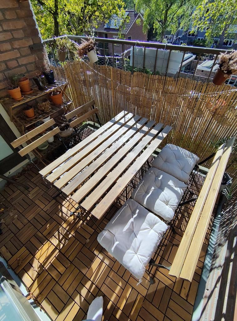 IKEA Tuinmeubelset Tärnö met tafel, stoelen en bank, Ophalen, 5 zitplaatsen, Bank, Zo goed als nieuw