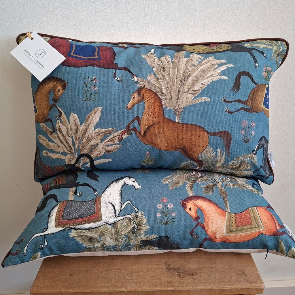 Nog 1 handgemaakt sierkussen paarden 30x50 cm, Huis en Inrichting, Woonaccessoires | Kussens, Ophalen of Verzenden