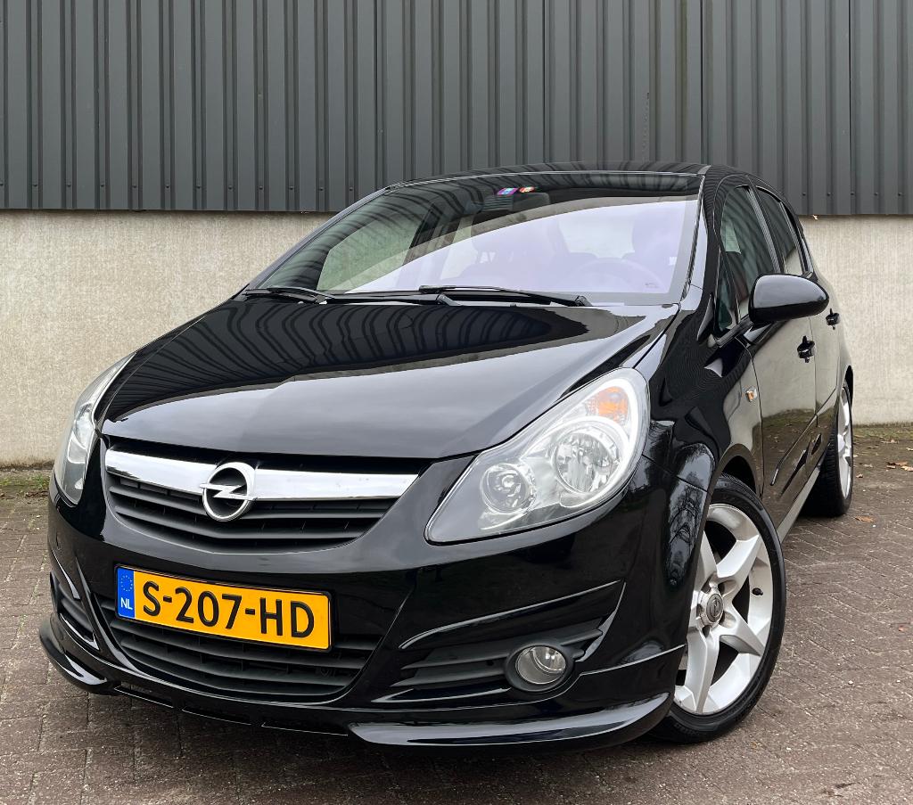 Opel Corsa 1.6 Turbo GSI | 5drs | Apk 2027 | Airco | sport, Voorwielaandrijving, Stof, Zwart, 4 cilinders