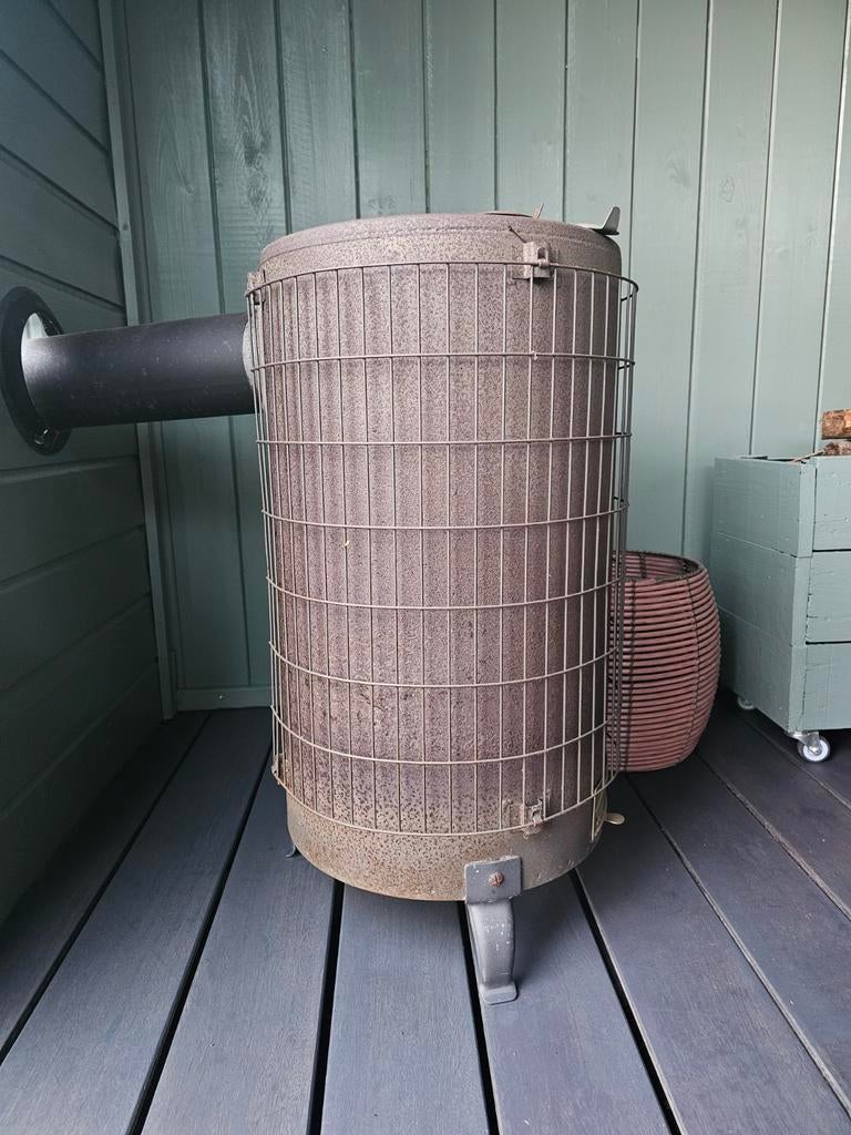 Bouwkeet houtkachel, Ophalen of Verzenden, Zo goed als nieuw