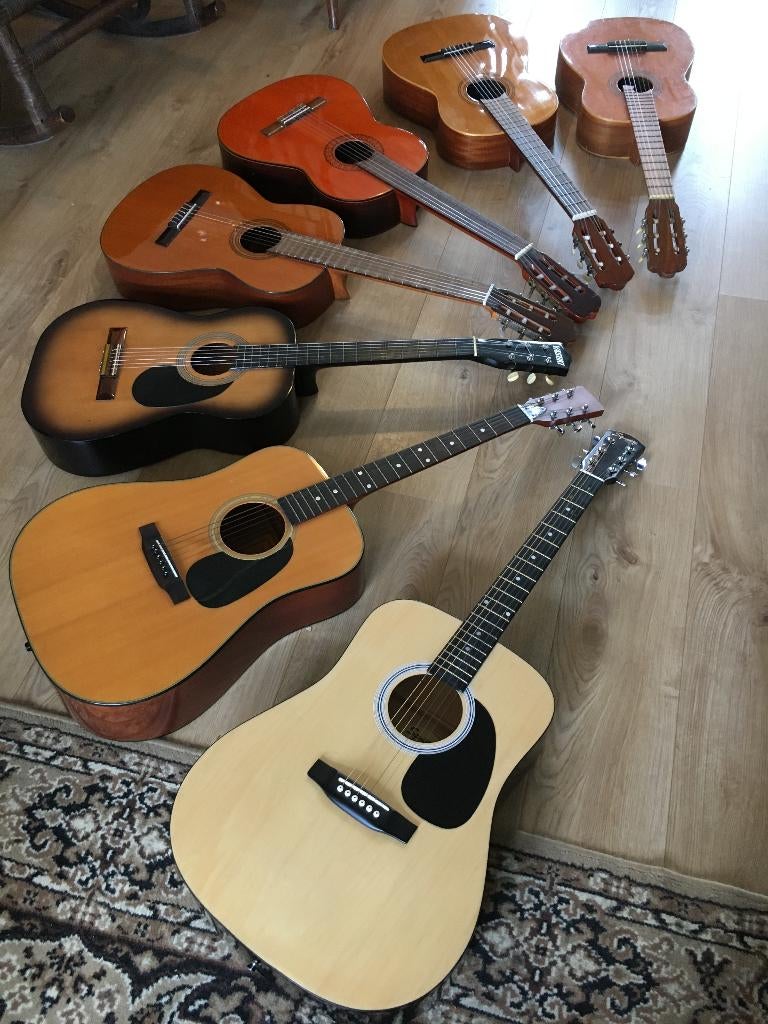 Mooi klinkende gitaren, voor weinig, van af €50, interesse, Muziek en Instrumenten, Snaarinstrumenten | Gitaren | Akoestisch, Ophalen