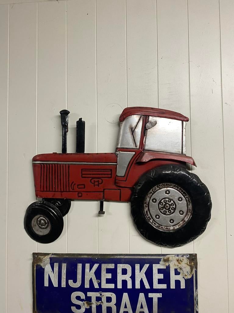 Rode trekker muur decoratie, Ophalen of Verzenden, Zo goed als nieuw, Reclamebord