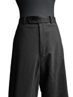 Vintage wollen krijtstreep pantalon, Zwart, Maat 42/44 (L), Ophalen of Verzenden, Zo goed als nieuw