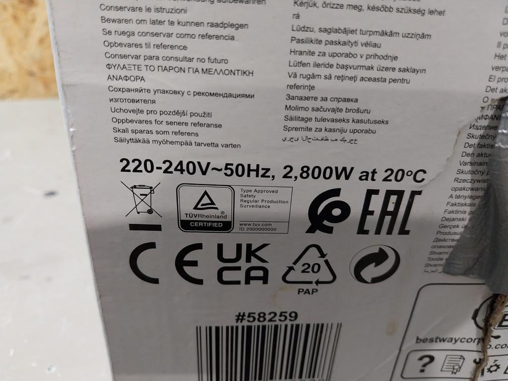 Bestway Flowclear Zwembadverwarming 2800W, Ophalen of Verzenden, Nieuw, Verwarming