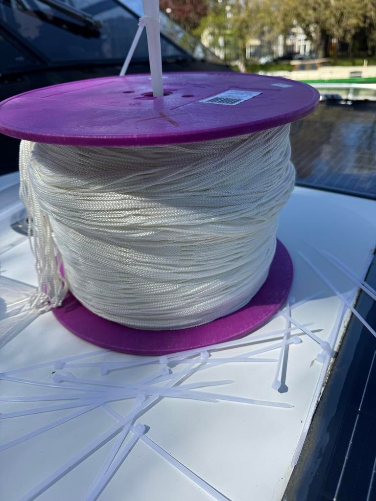 Railingnet knooploos polyester wit 30-70 cm, Ophalen of Verzenden, Nieuw, Toebehoren