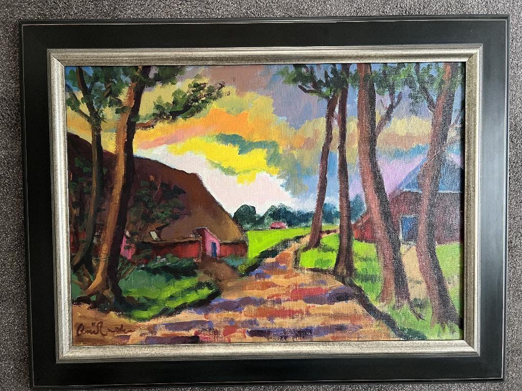 Arie Zuidersma (1925-2014), Drentse boerenhoeve, Antiek en Kunst, Ophalen of Verzenden