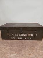 Militaire kist B.J.G. Schokking LT-CDR R.N. Nederlands Indië, Kist of Geocache, Marine, Nederland, Militaria