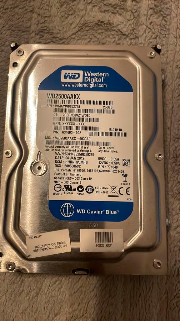 Partij harde schijven (HDD’s) – diverse capaciteiten, Computers en Software, Harde schijven, Zo goed als nieuw, Desktop, Ophalen of Verzenden