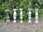 5 oude Franse stenen balusters, Ophalen