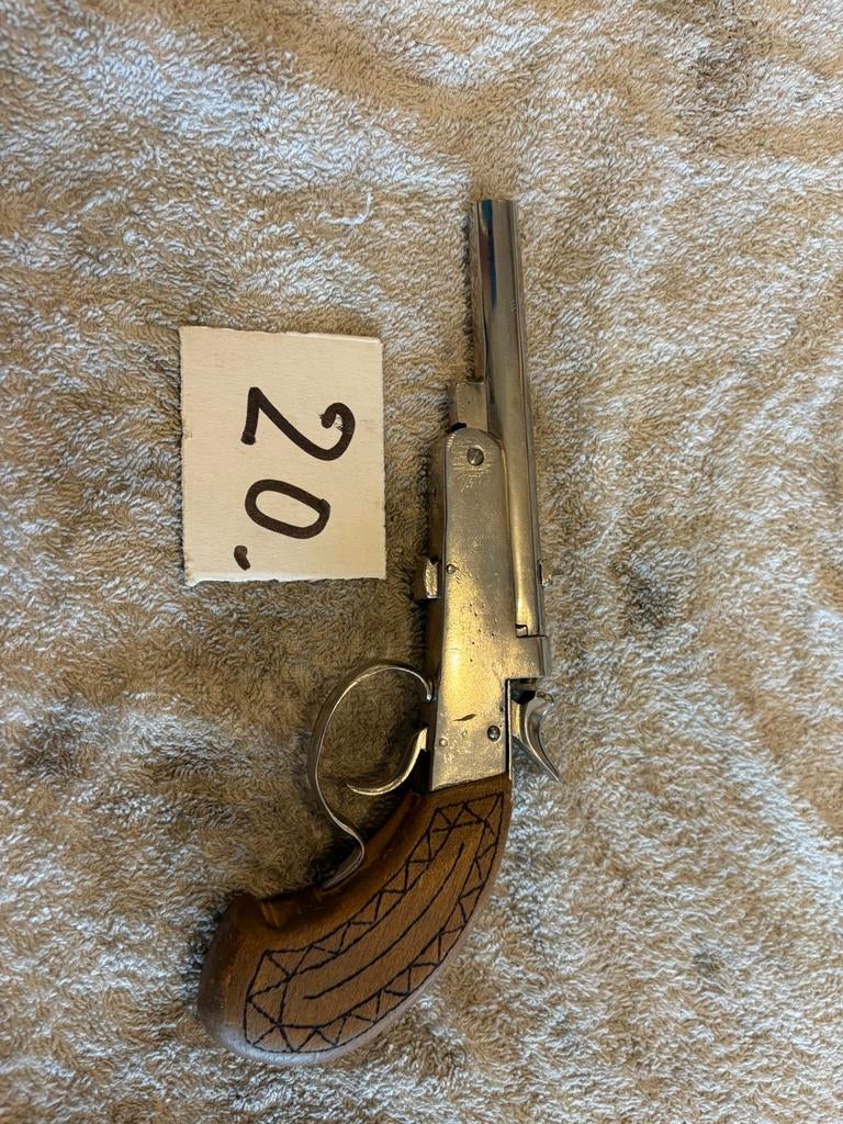 Enkel shots revolver 9mm hagel rand chrome, Ophalen