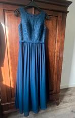 Donkerblauwe Galajurk Mascara, Kleding | Dames, Gelegenheidskleding, Maat 38/40 (M), Galajurk, Blauw, Ophalen of Verzenden