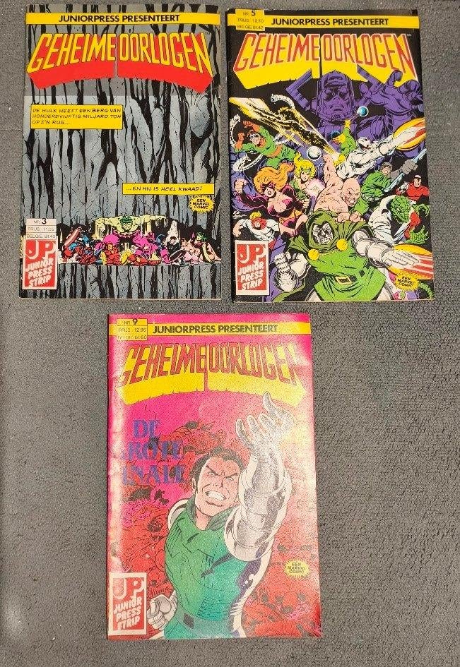 Junior Press ‘’Geheime oorlogen’’ comic ( 3 stuks ), Boeken, Strips | Comics, Meerdere comics, Ophalen of Verzenden, Gelezen, Amerika