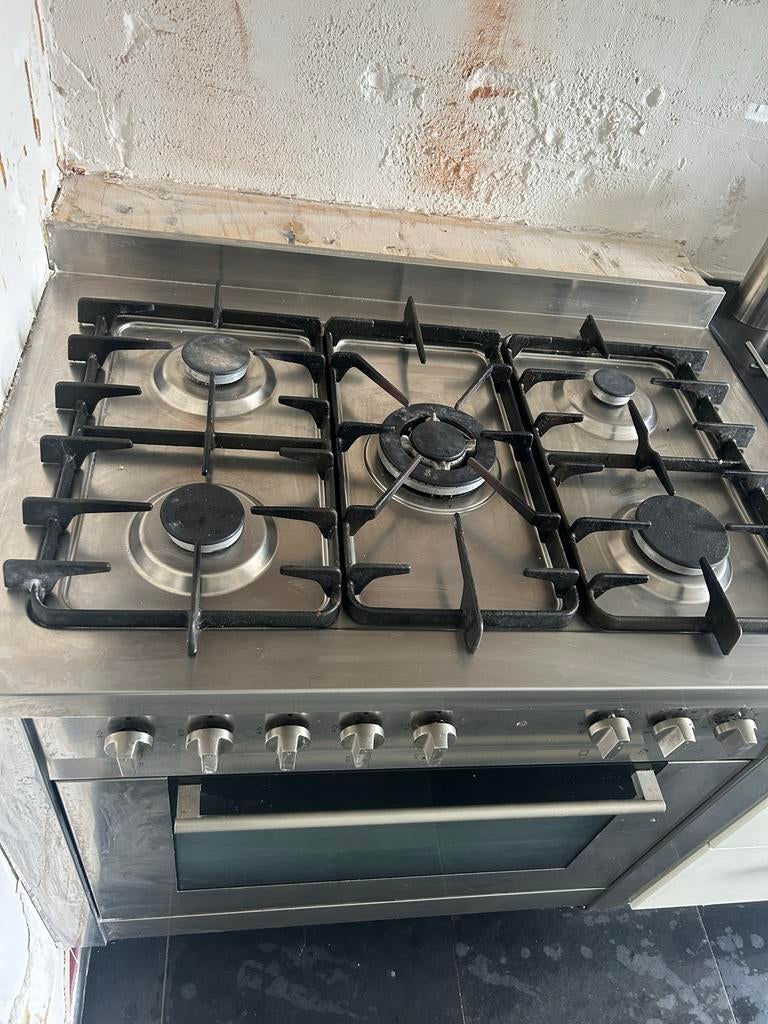 Bosch Solitaire 5-pits gasfornuis met elektrische oven, Witgoed en Apparatuur, Fornuizen, Gebruikt, 60 cm of meer, Ophalen of Verzenden