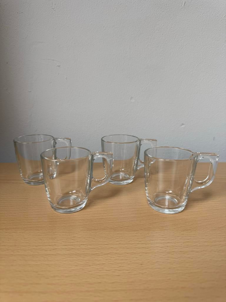 Set van 4 espresso glazen, Ophalen, Effen, Kop(pen) en/of Schotel(s), Glas