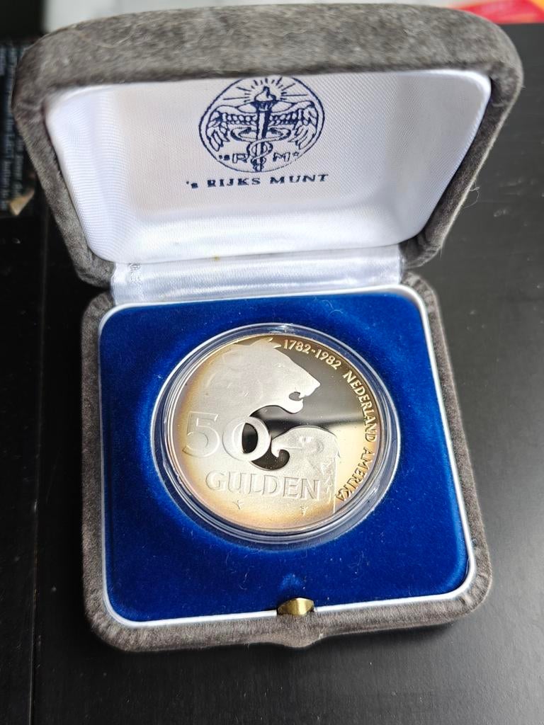 50 gulden 1982 Prooflike, Postzegels en Munten, Munten | Nederland, Koningin Beatrix, Zilver, Ophalen of Verzenden, Losse munt