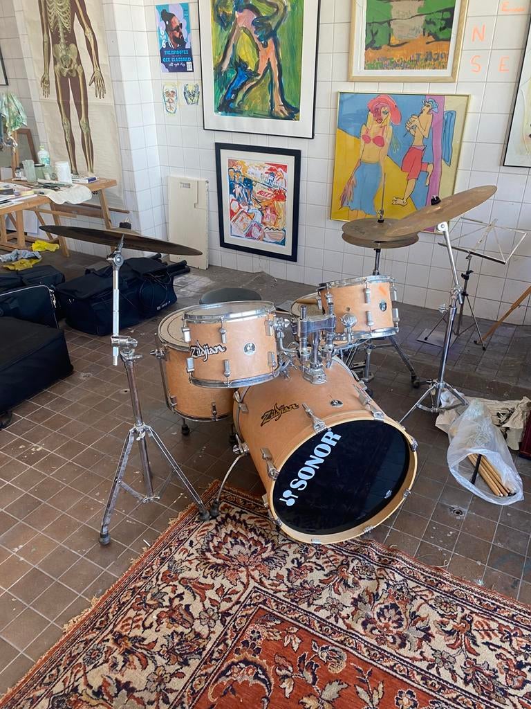 Sonor Force 1007 5-delig drumstel (maple), Muziek en Instrumenten, Drumstellen en Slagwerk, Ophalen, Zo goed als nieuw, Overige merken