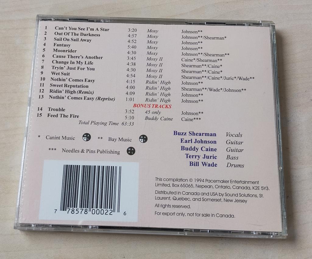 Moxy - Self-Destruction CD 1994, Ophalen of Verzenden, Gebruikt