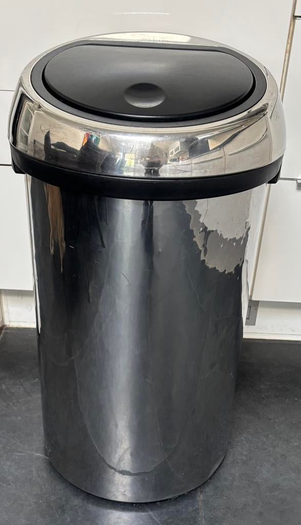 Te koop,touch bin Brabantia afvalemmer 50/60 liter., Ophalen, Gebruikt, 50 tot 75 cm, 40 liter of meer