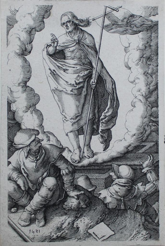 Lucas Van Leyden - kopergravure De Verrijzenis, Ophalen