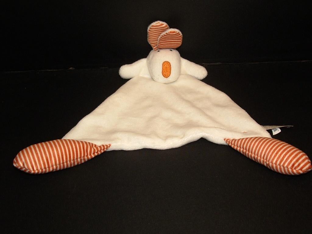 BAMBINO KONIJN KNUFFELDOEK DRIEHOEKIG VELOURS WIT MET, Ophalen of Verzenden, Nieuw, Overige typen