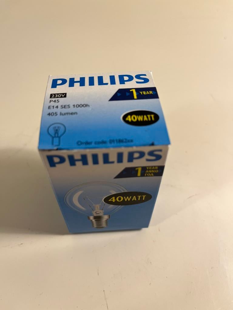 Philips gloeilamp van 40 Watt met een E14 fitting, 30 tot 60 watt, Gloeilamp, E14 (klein), Ophalen of Verzenden