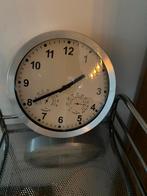 Analoge Wandklok met Thermometer & Hygrometer, Ophalen, Zo goed als nieuw, Analoog, Wandklok