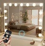 Hollywood Spiegel – Wit – 58x46 cm – LED met Bluetooth, Ophalen, Zo goed als nieuw, Minder dan 100 cm, Rechthoekig