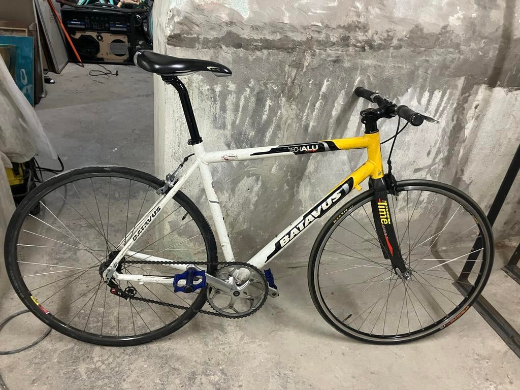 Batavus single speed fiets met carbon voorvork, Fietsen en Brommers, Fietsen | Heren | Sportfietsen en Toerfietsen, Ophalen, Gebruikt