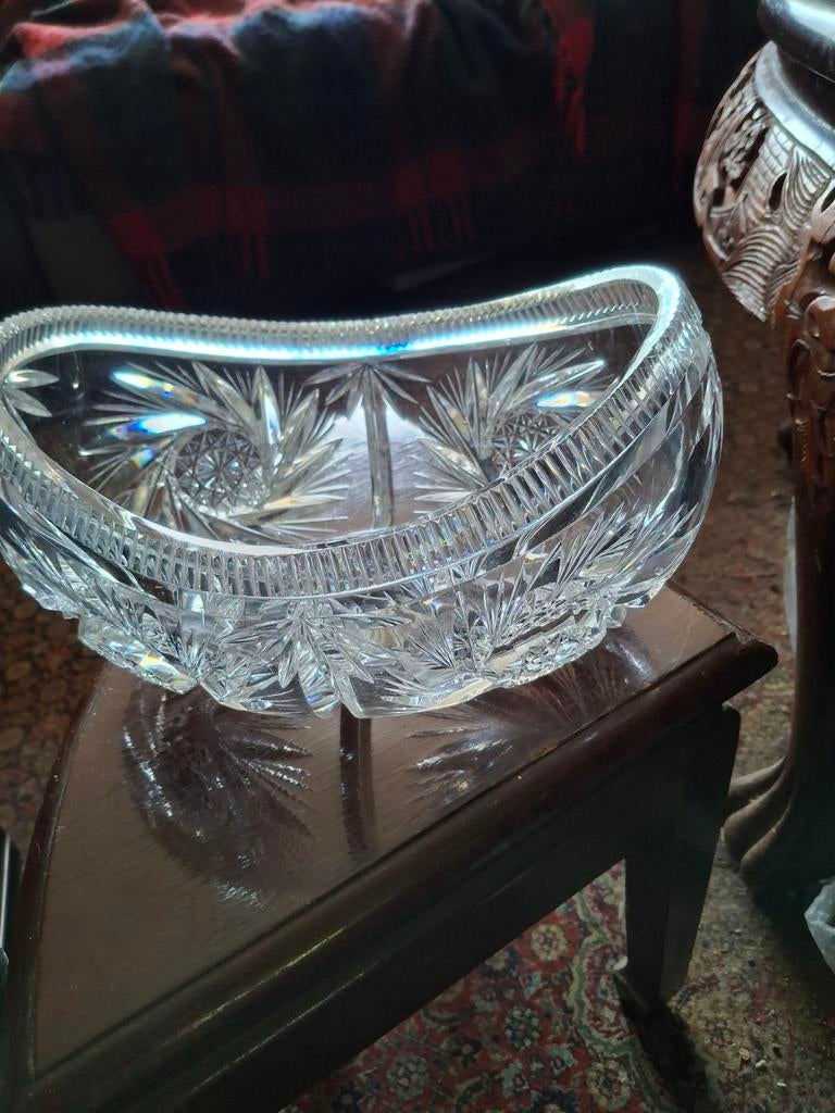 Prachtige Kristallen Fruitschaal - Vintage Geslepen Glas, Ophalen