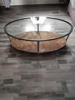 Riviera Maison Salontafel - Glas & Visgraat Hout, Ophalen, Gebruikt, 100 tot 150 cm, Glas