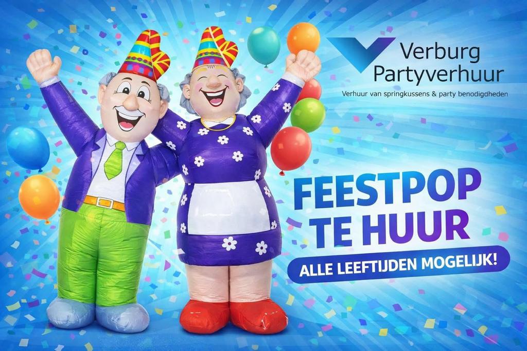 Feestpop alle leeftijden te huur, Ophalen