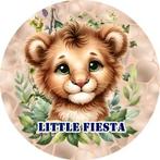 L1639 ouwel leeuw welpje 20x4,7cm eetbare cupcake rondjes, Ophalen of Verzenden, Nieuw, Cupcakes, Versiering