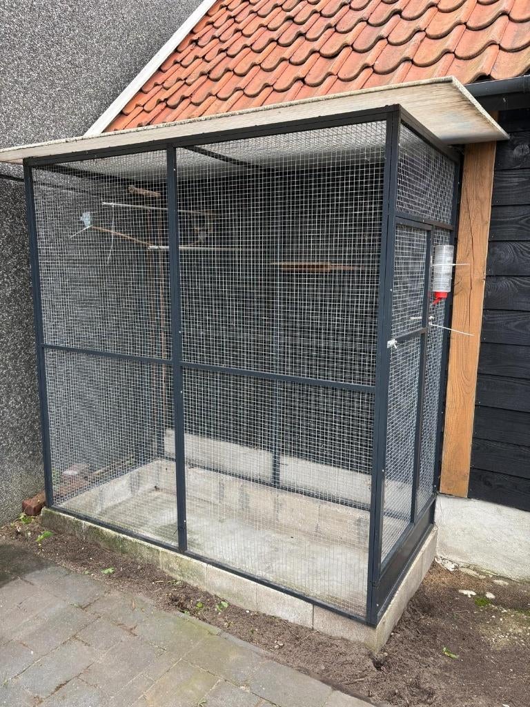 Aluminium voliere antraciet, Ophalen, Zo goed als nieuw, Aluminium, Volière