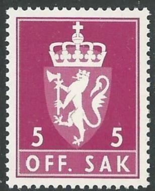 NOORWEGEN 1980 5ö. Staatswapen, Michel: 106, Postfris., Postzegels en Munten, Postzegels | Europa | Scandinavië, Verzenden, Noorwegen