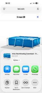 Intex Rechthoekig Zwembad met Filterpomp, Tuin en Terras, Zwembaden, Ophalen, Gebruikt, 200 tot 300 cm, 80 tot 120 cm