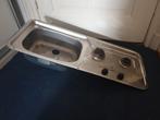 Inbouw kookplaat met spoelbak - ideaal voor camper/caravan, Ophalen, Gebruikt, 60 cm of meer, 3 kookzones of minder