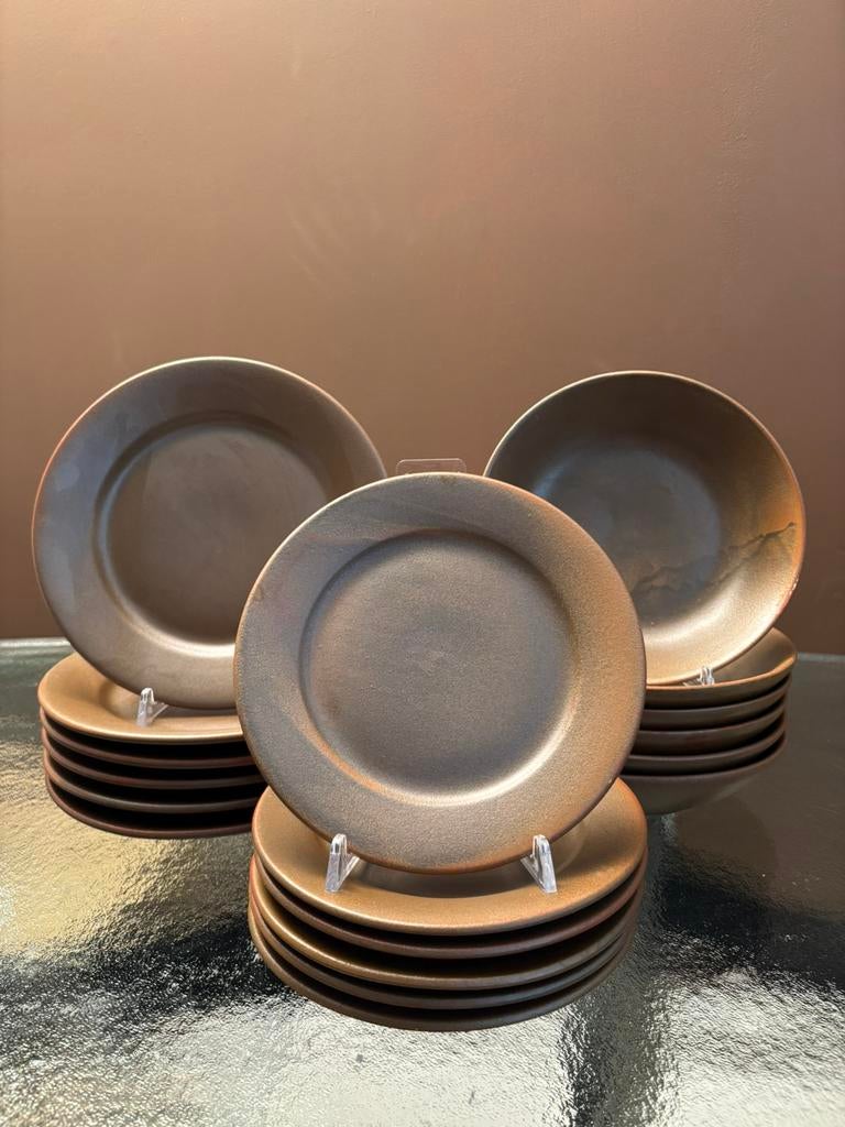 Vintage Pillivuyt servies – Flammes d’Automne  18 delig, Antiek en Kunst, Ophalen of Verzenden