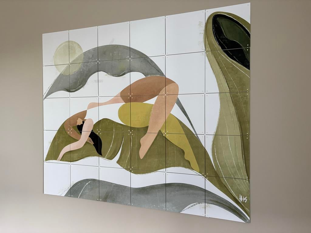 IXIX wanddecoratie 120x100, Ophalen, Gebruikt, Print, 100 tot 125 cm