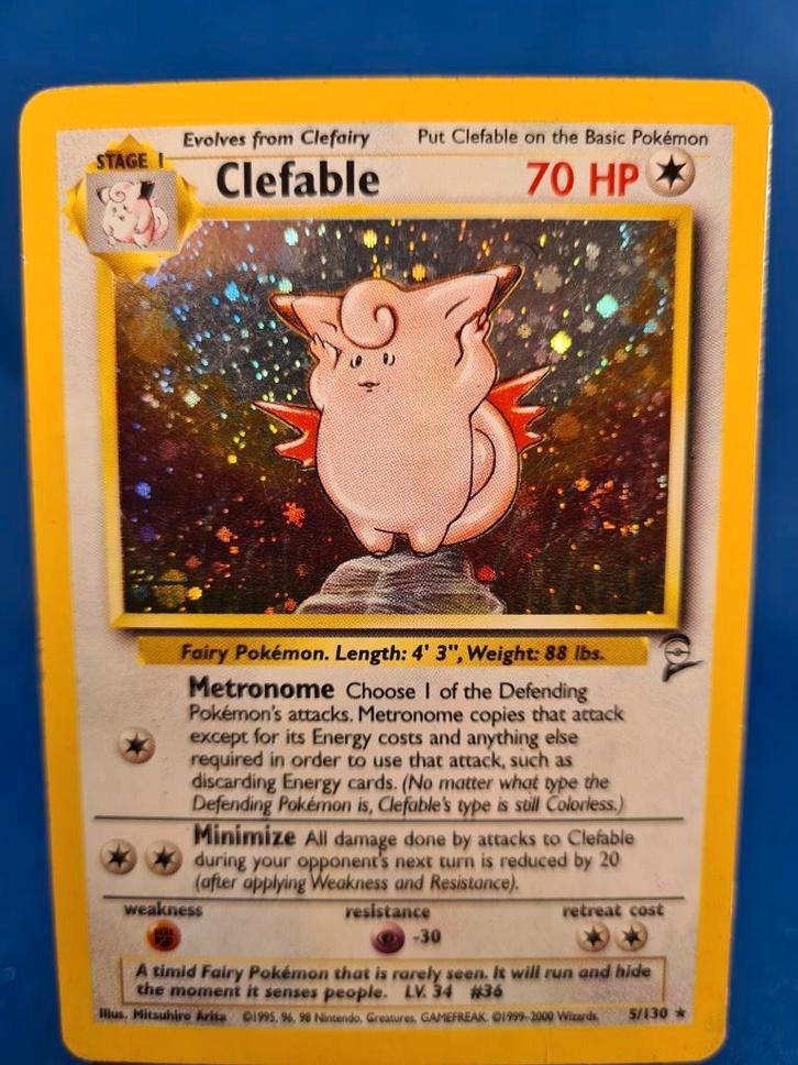 Clefable 5/130 - Base Set 2, Hobby en Vrije tijd, Verzamelkaartspellen | Pokémon, Gebruikt, Verzenden