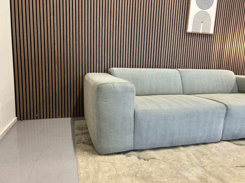 Loods 5 - 2 / 3 zits bank - Grijs / Ijs Blauw - Nette Staat, Ophalen of Verzenden, 75 tot 100 cm, Tweepersoons, 200 tot 250 cm