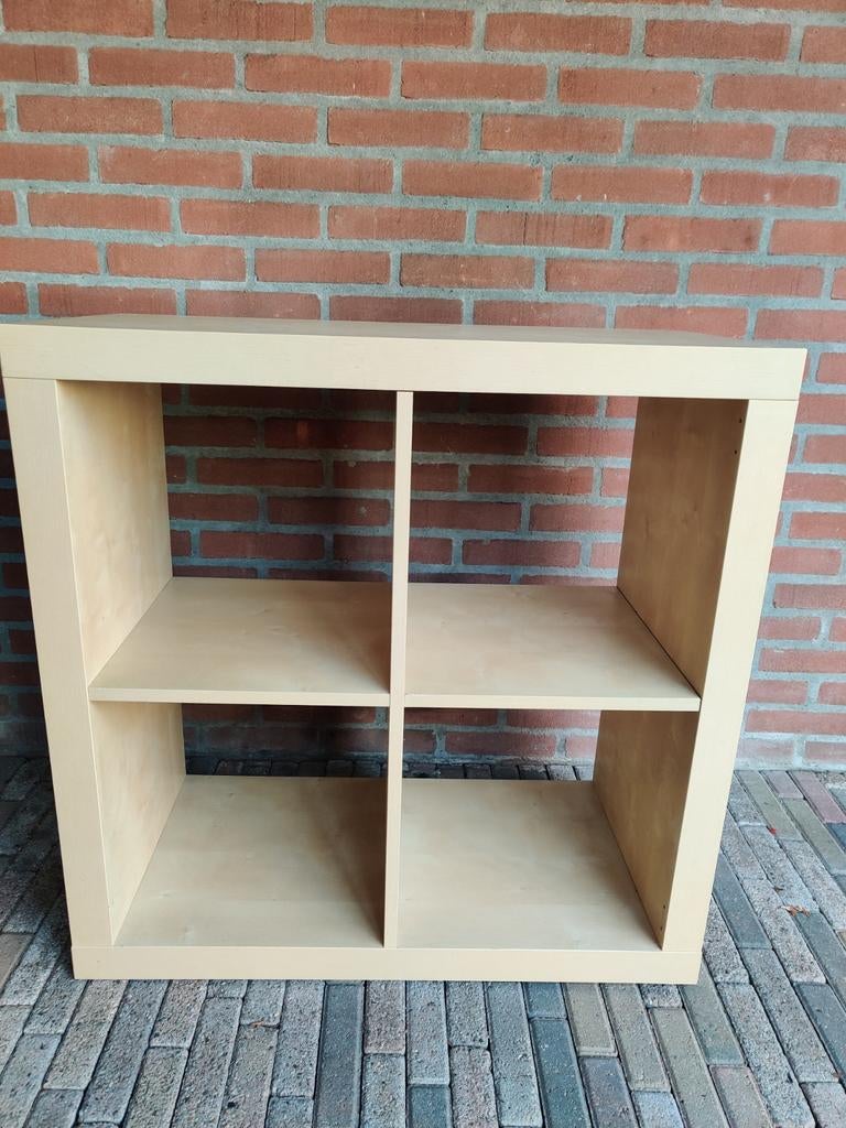 IKEA Kallax vakkenkast - Licht houtkleur, Huis en Inrichting, Kasten | Boekenkasten, Ophalen, Met plank(en), Gebruikt, Modern, Scandinavisch