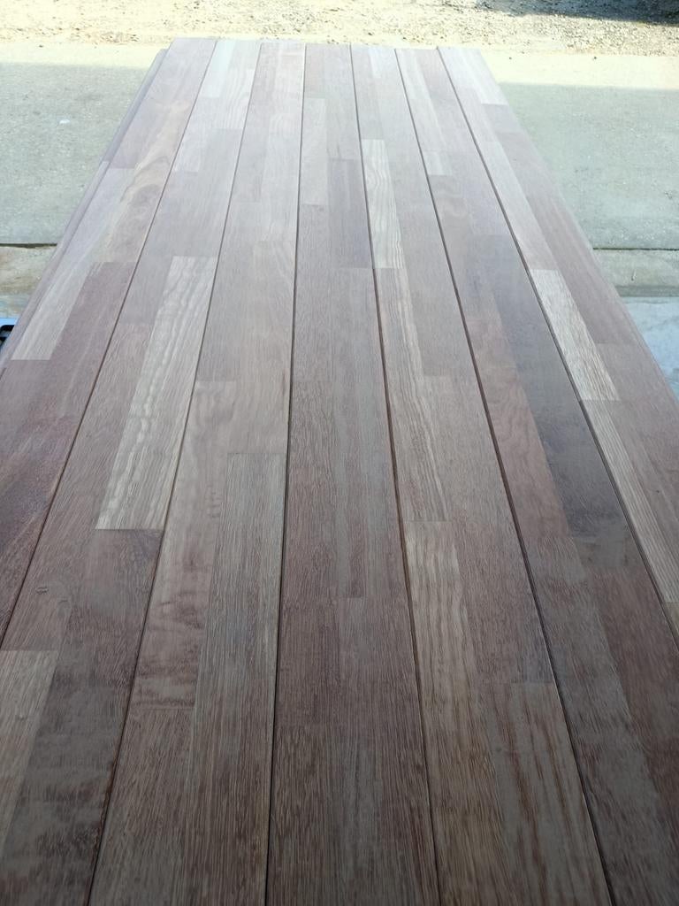 20M2 massief Iroko Kambala tropisch hardhout #VERNIEUWD#, Gebruikt, 50 tot 150 cm, 10 m² of meer, 10 tot 30 cm