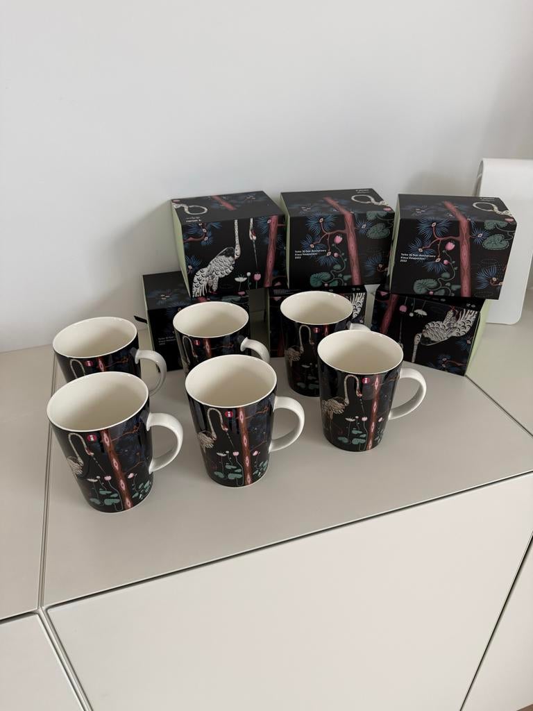 6 Iittala Taika 15 jaar jubileum editie mokken, Keramiek, Nieuw, Ophalen of Verzenden, Overige stijlen