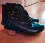 Nieuwe leren enkellaarsjes met gespen - Maat 38, Zwart, Lage of Enkellaarzen, Nieuw, Ophalen of Verzenden