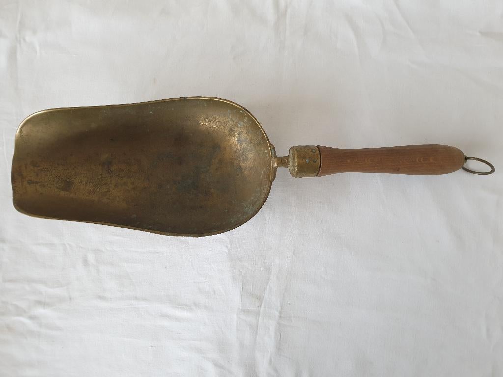 Koperen/messing kolenschep- gruttersschep, Ophalen of Verzenden, Koper