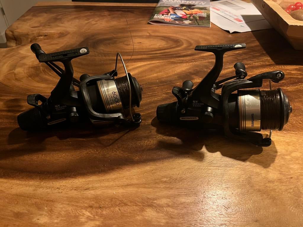 2x shimano ST 6000RA karpermolens, Watersport en Boten, Ophalen of Verzenden, Gebruikt, Molen