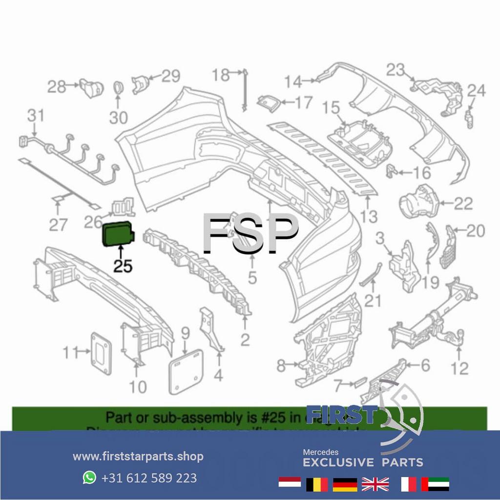 A0009054503 Dodehoek Radar sensor W176 W246 W117 W156 W463 W, Gebruikt, -, Ophalen of Verzenden, -
