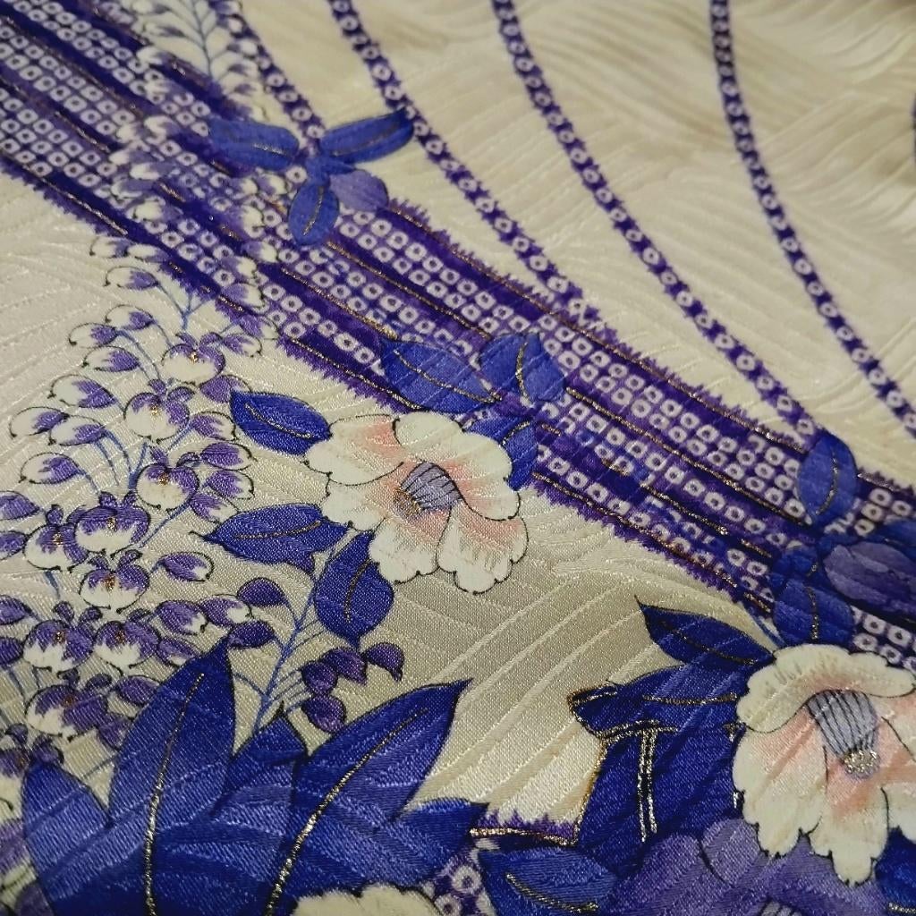 Prachtige lange coupon 100% Japanse natuurzijde 230x36cm, Overige kleuren, Verzenden, 120 cm of meer, Satijn of Zijde