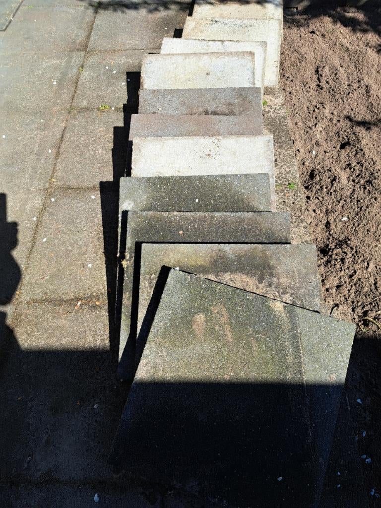 Terrastegels 50x50, Tuin en Terras, Tegels en Klinkers, Ophalen, Gebruikt, Beton, Terrastegels