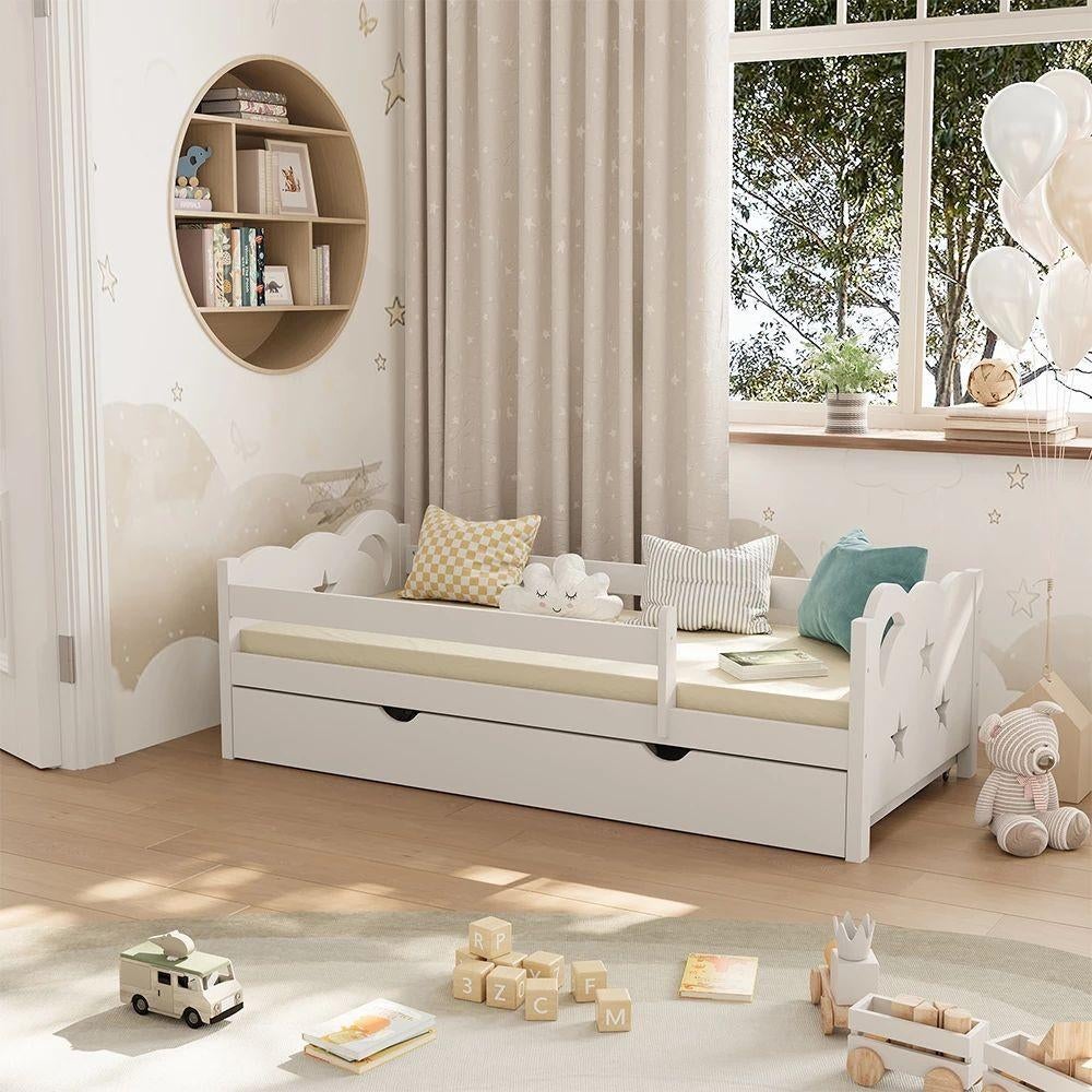 Kinderbed 160x80 met lades en sterren design, Kinderen en Baby's, Kinderkamer | Bedden, Ophalen, 70 tot 85 cm, Zo goed als nieuw